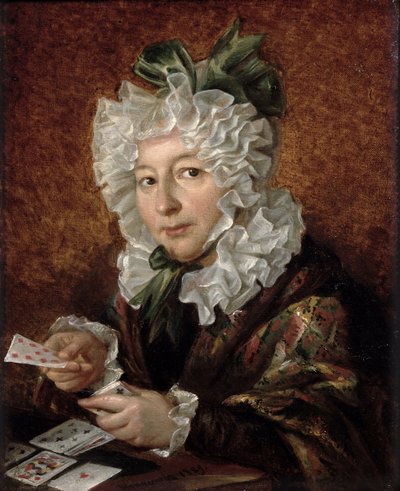 Portrait of a Woman Playing Patience, 1829 by Walenty Wankowicz